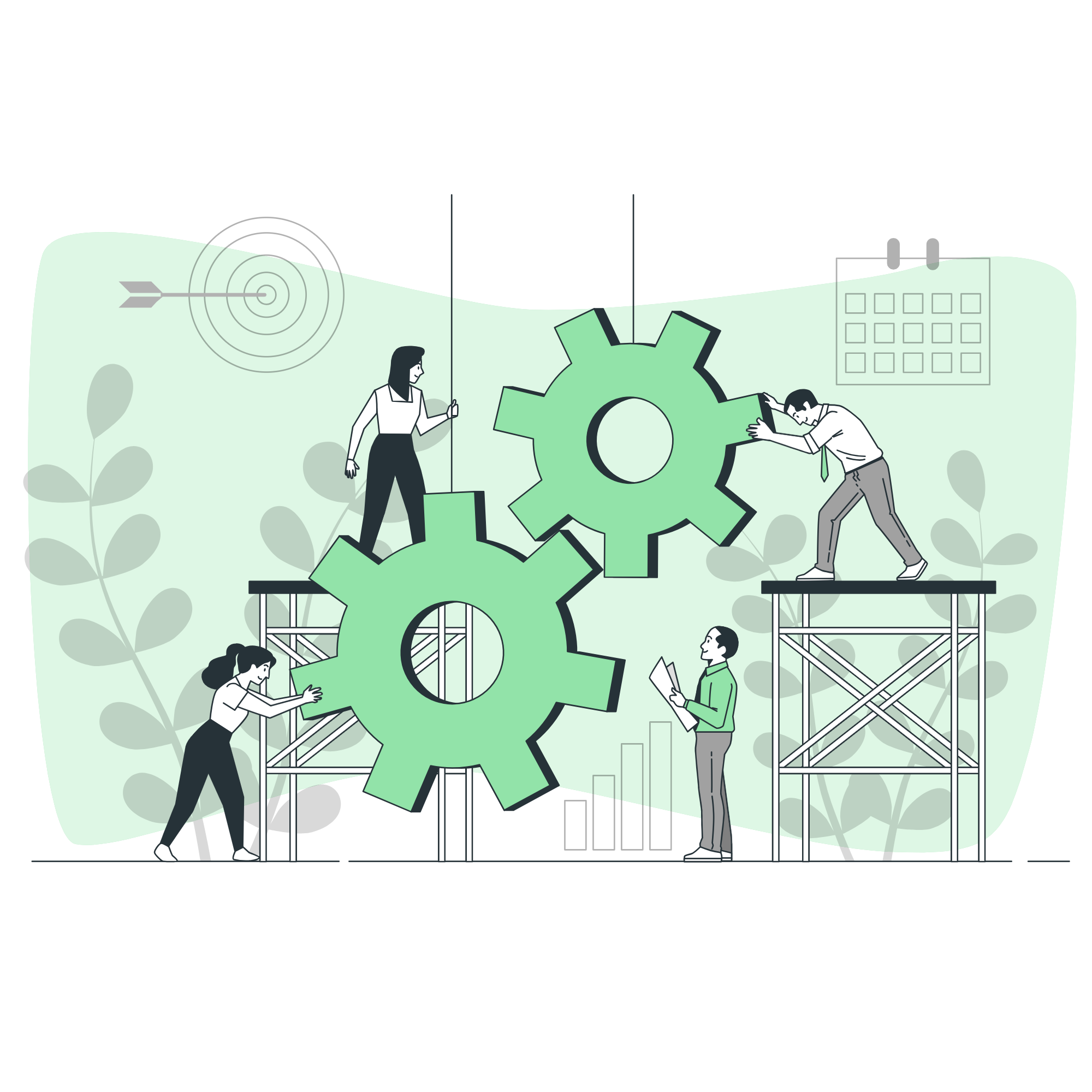 Team leadership illustration